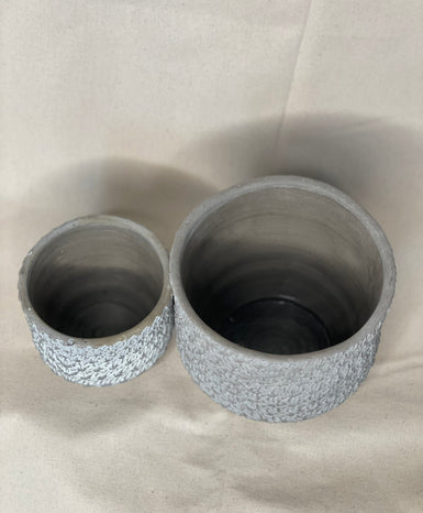 Grey Cross Pot